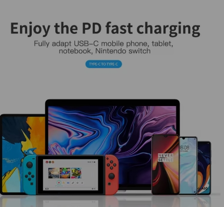 20W adapter med snabb laddnings kapacitet, USB-C kontakt