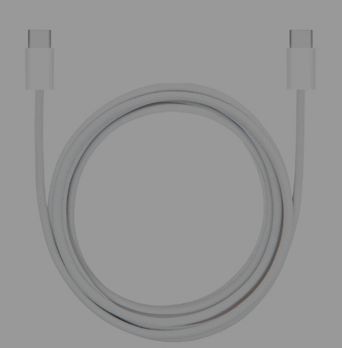 2 meter lång tyg flätad USB-C kabel