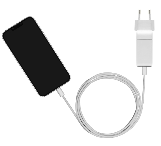 2 meter lång tyg flätad USB-C kabel